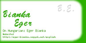 bianka eger business card
